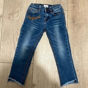 HUDSON Kids Jeans HI-LO Crop Bestfriend Rebel Heart Size 5
